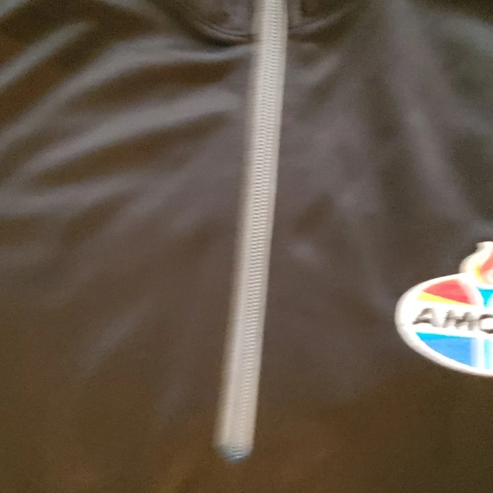 AMOCO Gas Station‎ Oil Employee Uniform Quarter Zip Pullover Black Large Mens